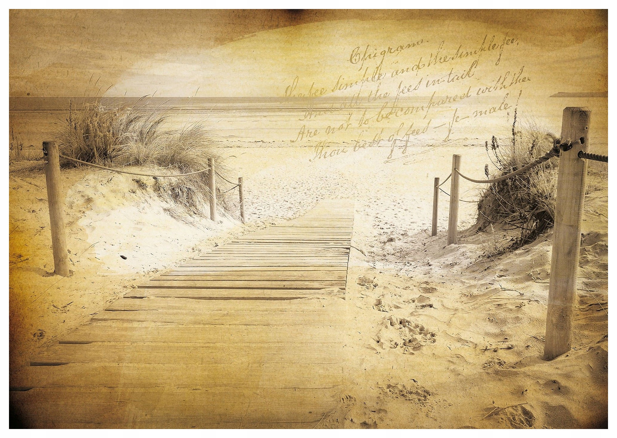 Vliesová fototapeta Pláž Moře Dřevěná cesta Relaxace 208x146 lepidlo