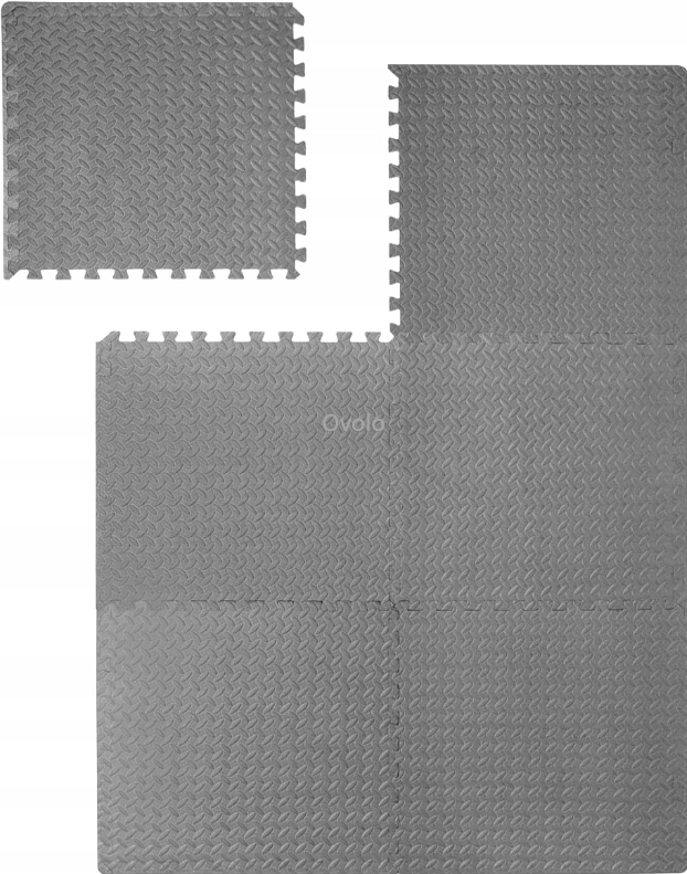 Gumová Podlaha Puzzle do posilovny ochranná podložka pod stroje šedá 1,2x1,8m