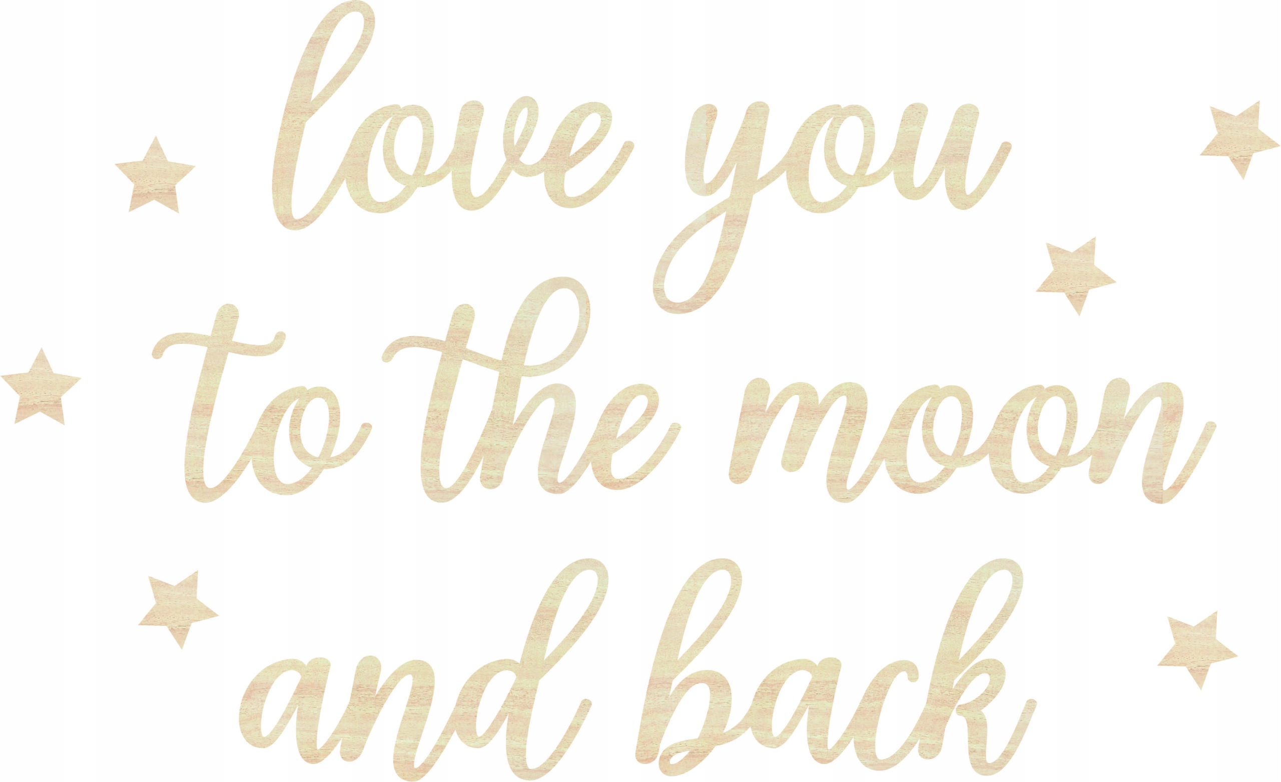 

drewniany Napis na ścianę To The Moon V3