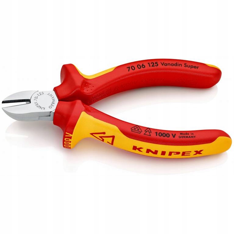 

Szczypce Tnące Boczne Izolowane Knipex 70 06 125