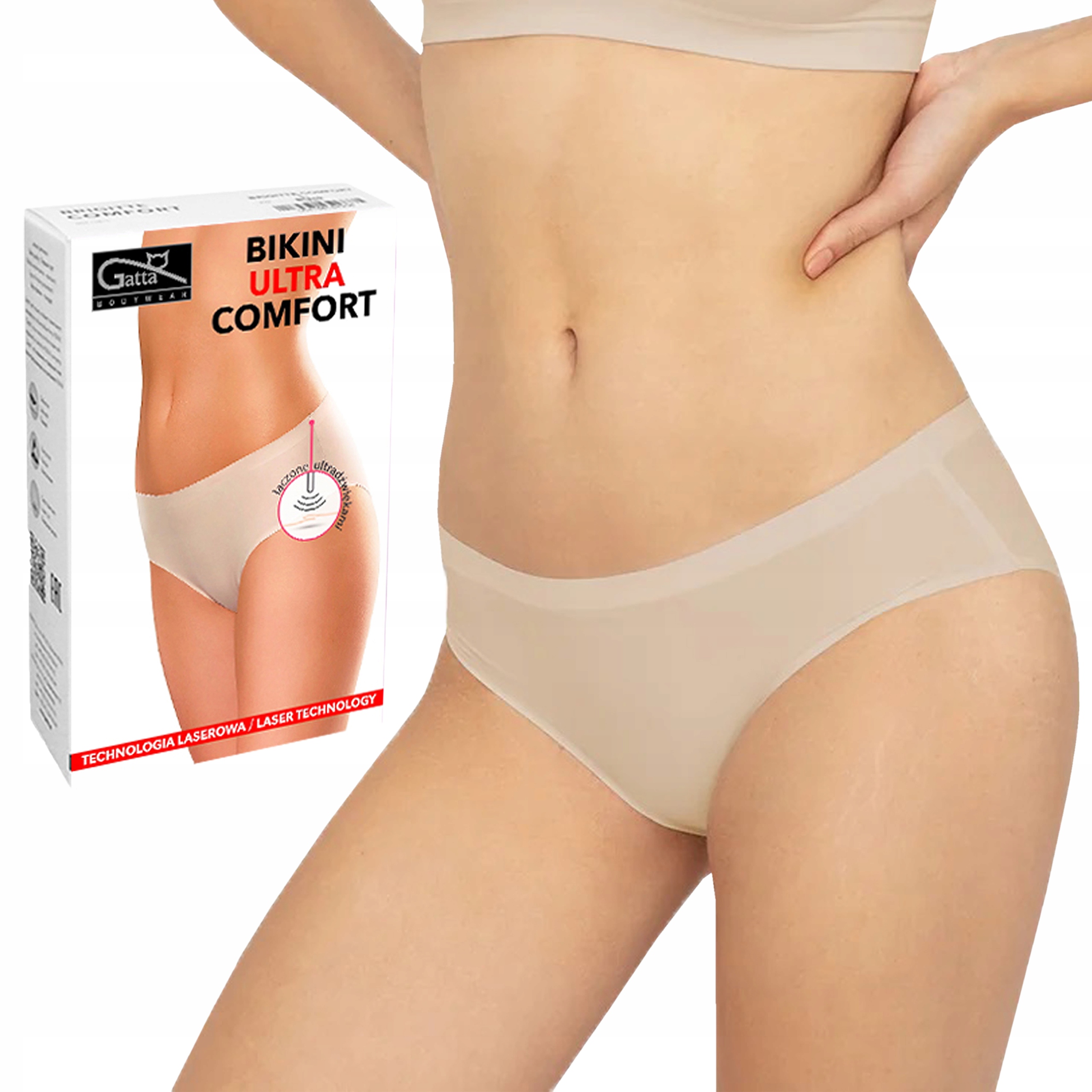 

Gatta Bikini Comfort, Figi Bezszwowe, Beżowe, S