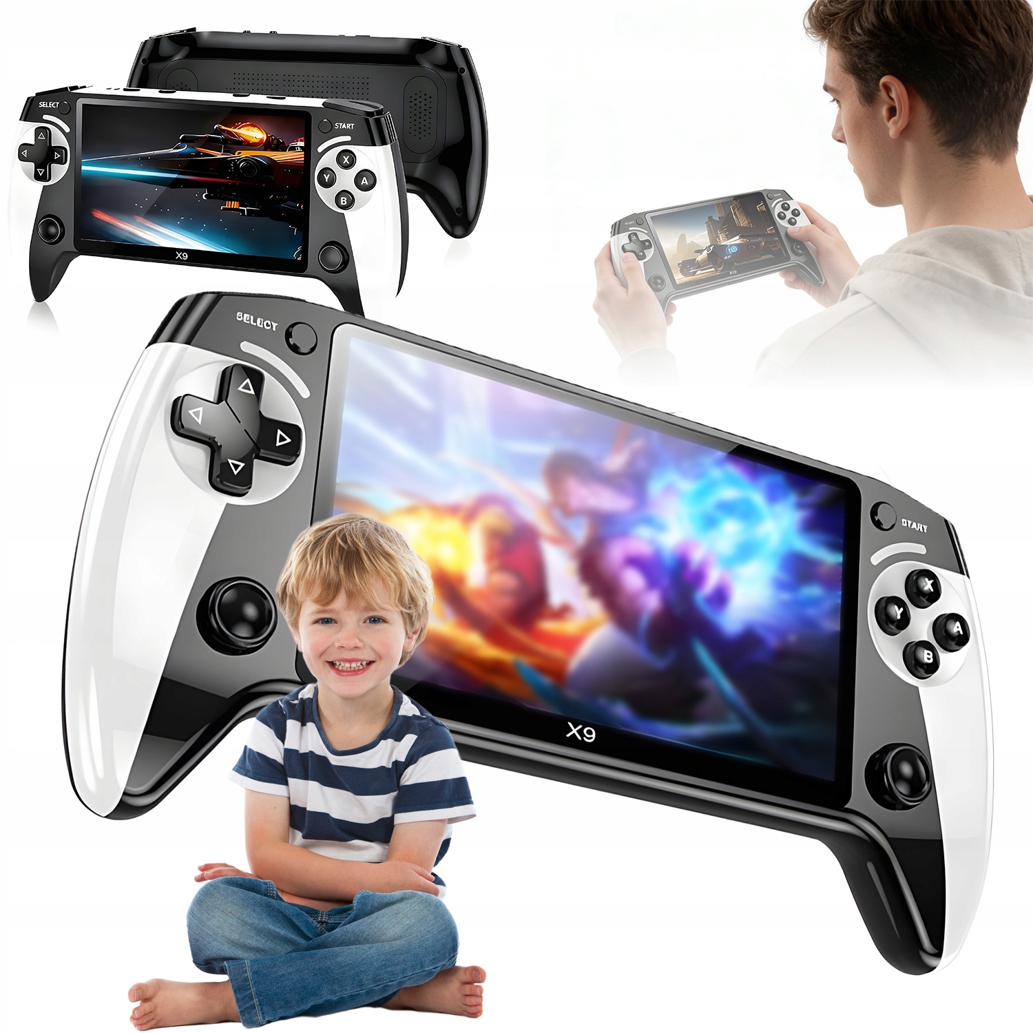 Mini Przenośna Konsola Do Gier 6000+ Gier 128GB Menu Tv Zabawka Gierka Gra