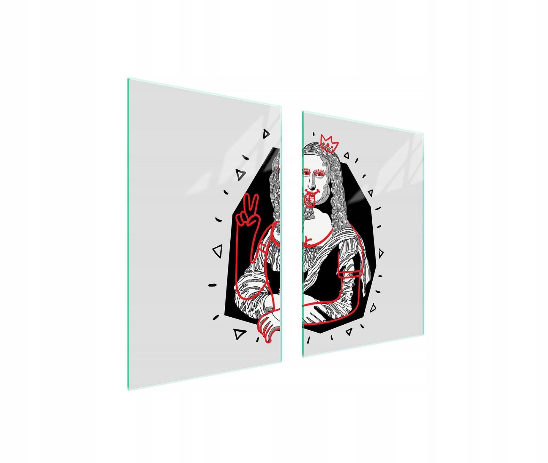 Ochranná skleněná deska na sporák 65x52 Pop Art Tvrzené sklo 7v1