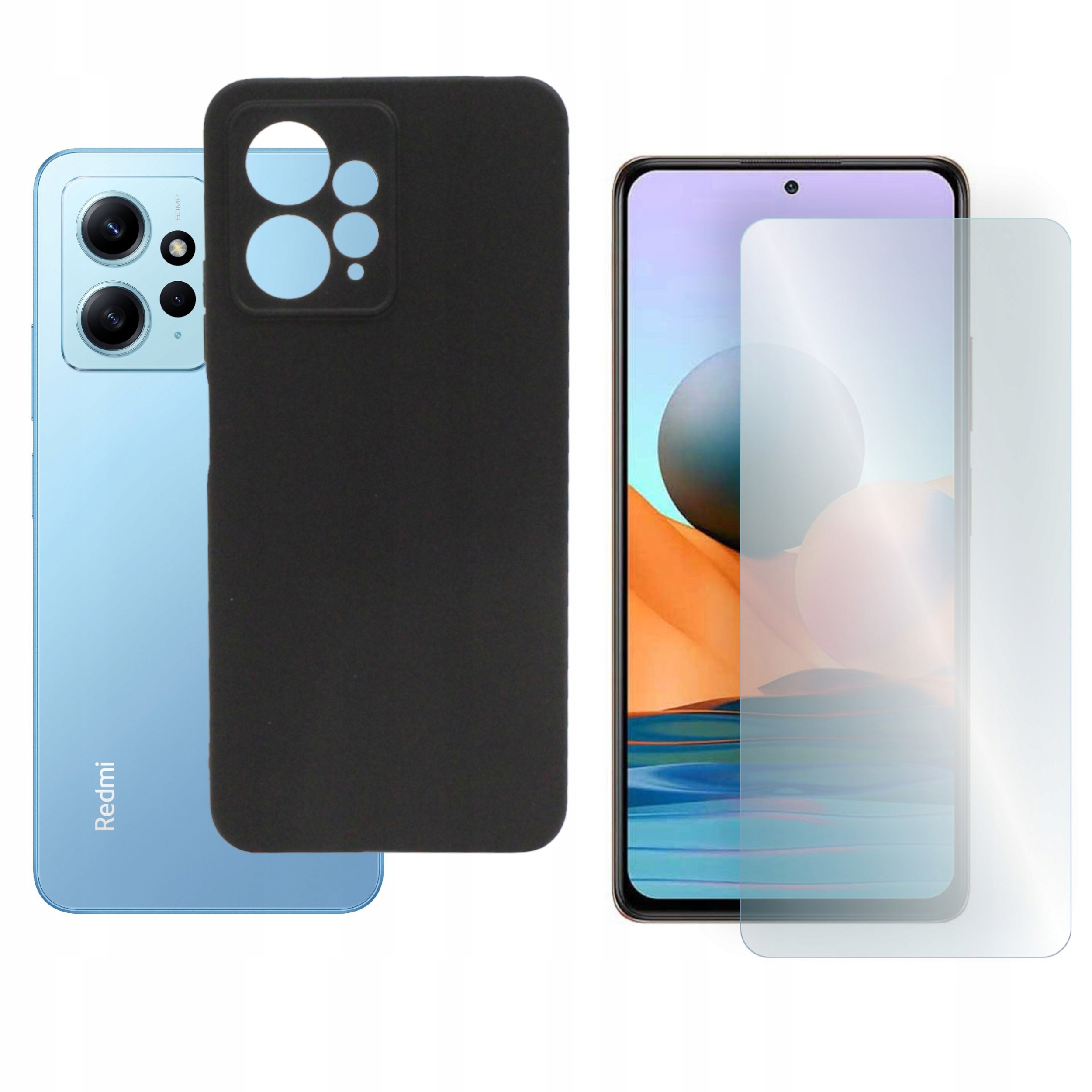 

Etui Jelly do Xiao Redmi Note 12 4G cza Matt+szkło