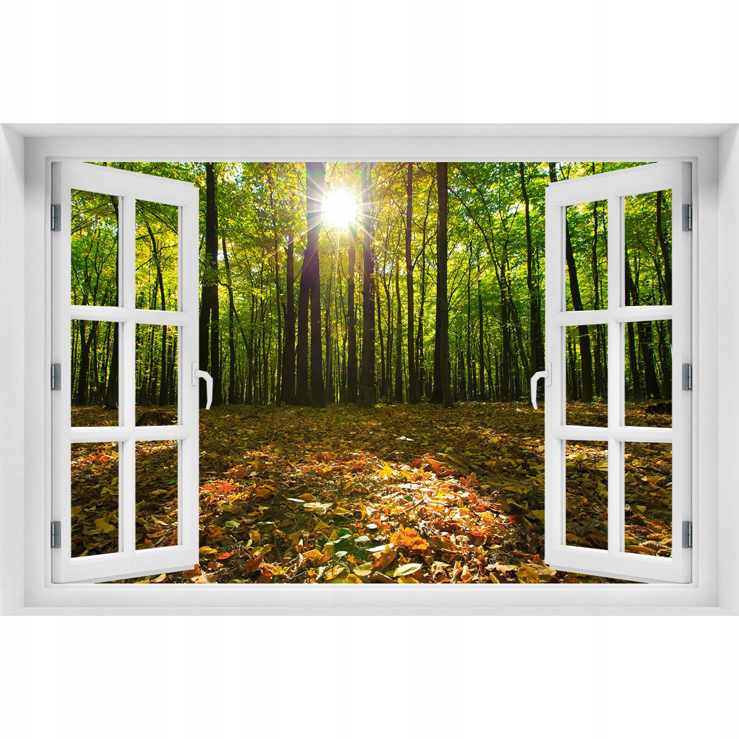 

Naklejka ścienna Fototapeta 3D Okno Las 90x60