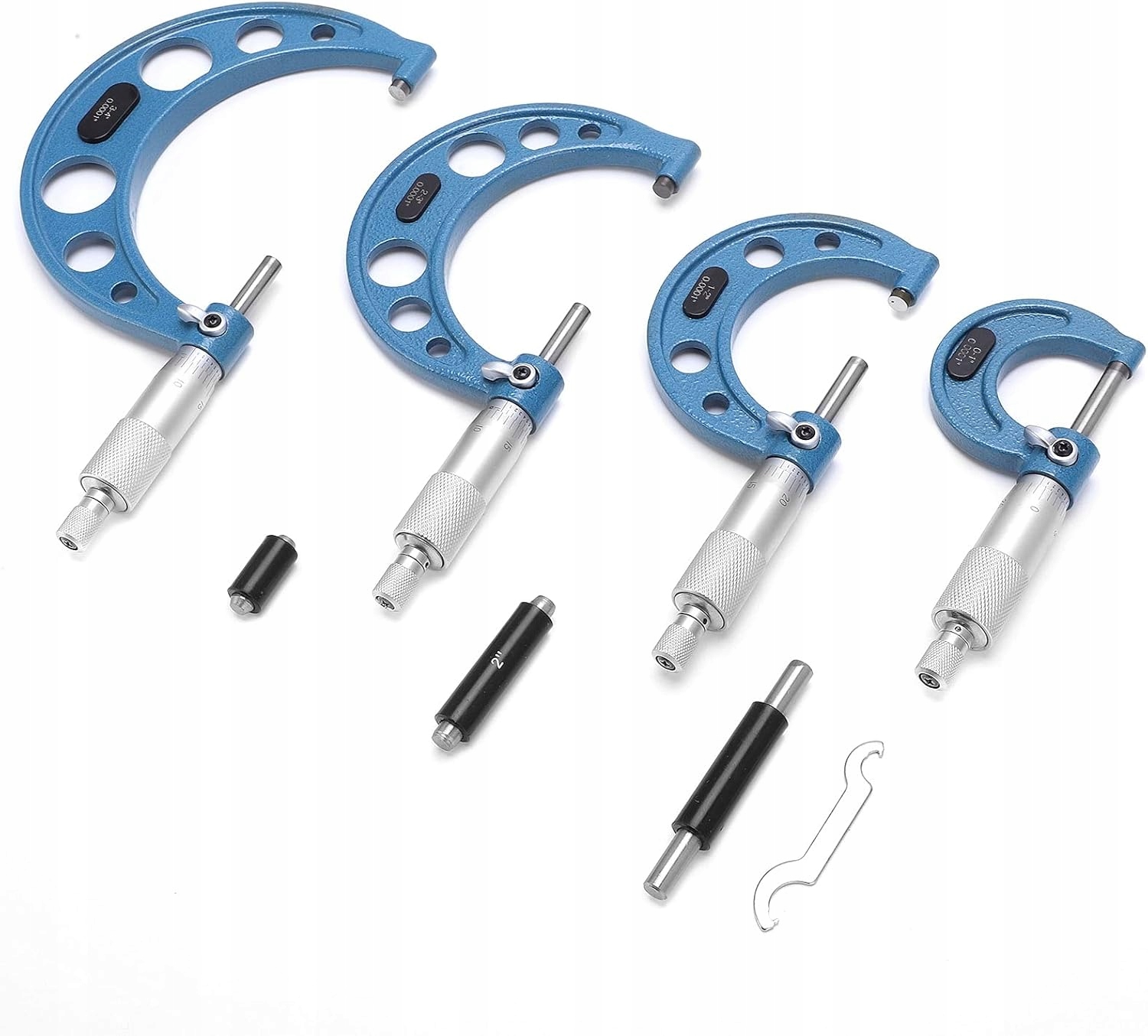Mikrometr 0-100 mm 0,01 mm Noniusový Set 4x Vnější Mikrometr