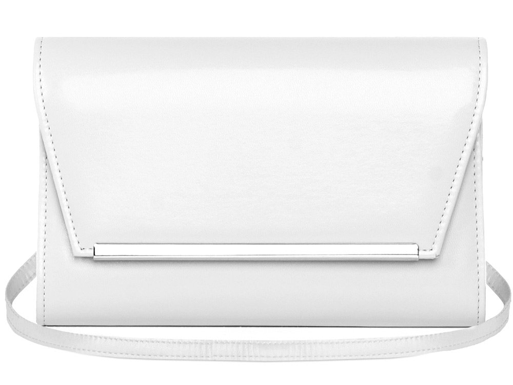 BIAŁA KOPERTÓWKA TOREBKA WIZYTOWA SOLOME M10 MAT