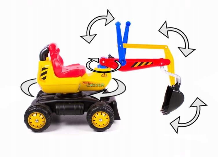 Duża koparka jeździk XL Maxi digger Red Kod producenta 00092