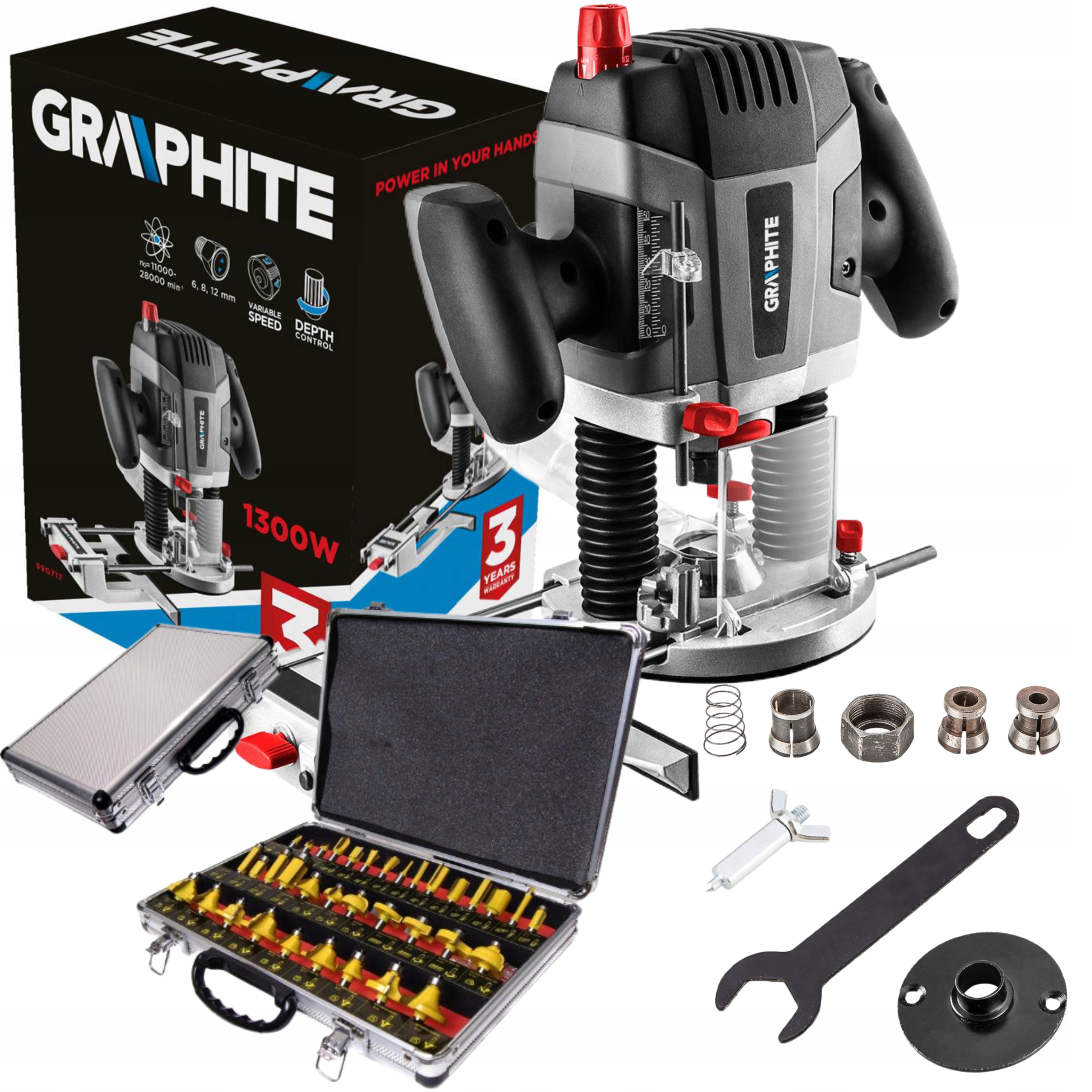 

Frezarka Górnowrzecionowa 59G717 Graphite+frezy 35