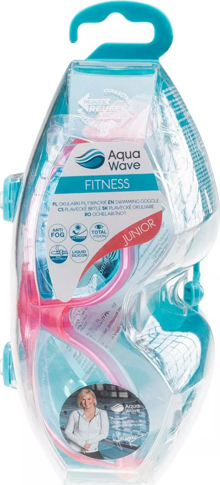 DZIECIĘCE OKULARKI PŁYWACKIE MASKA AQUAWAVE MAVERIC JR RÓŻOWA Kolor dominujący róże i fiolety