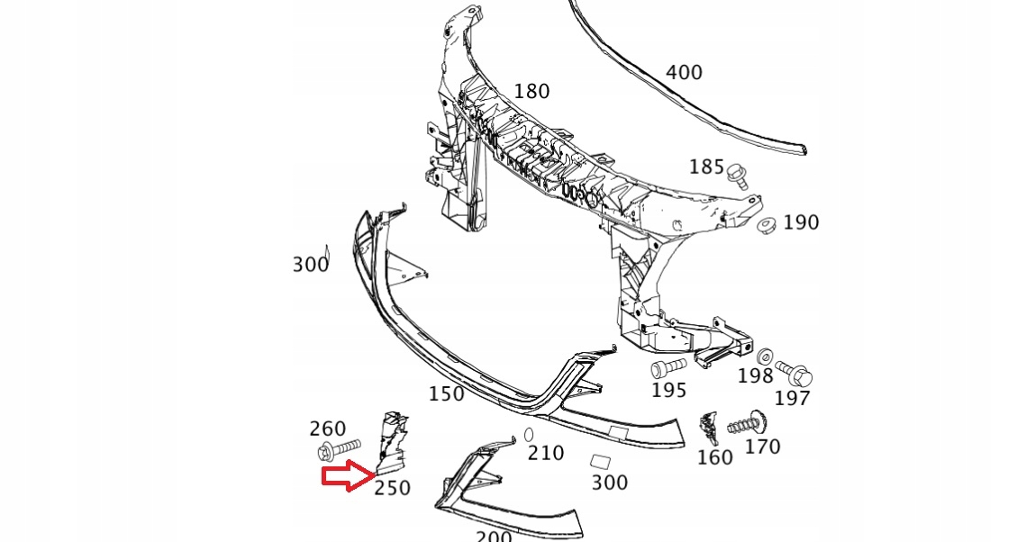 A9068890131 - HOLDER, БАМПЕР, BELT FRONT SPRINTER 906 RIGHT