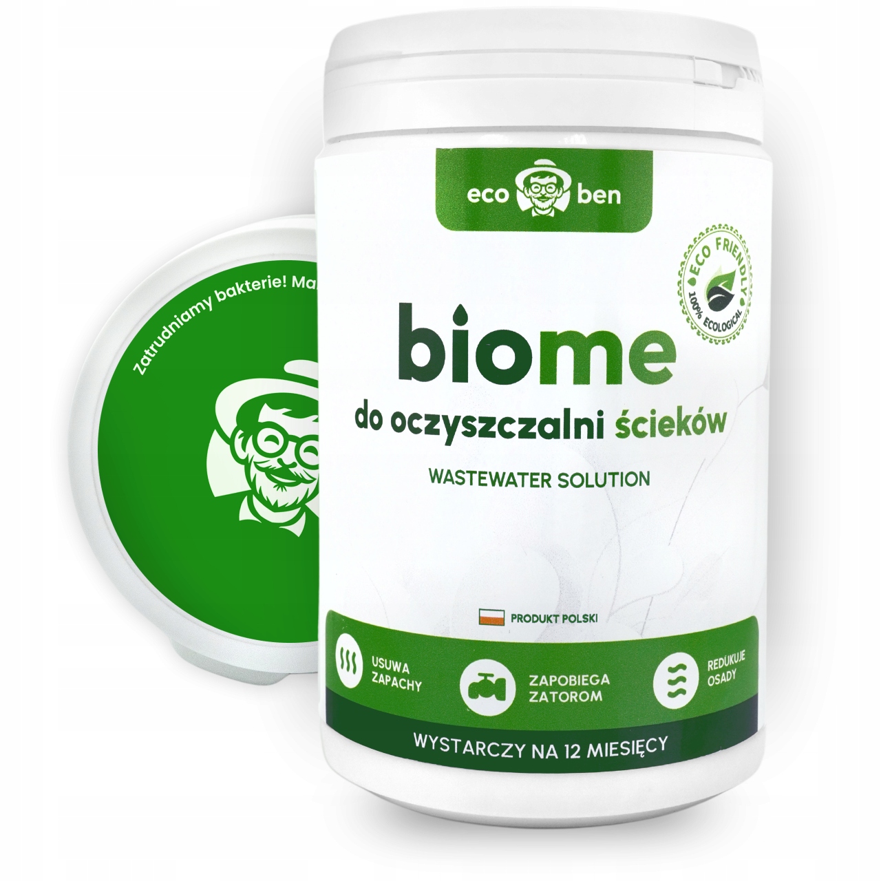 Bakterie Biome do przydomowych oczyszczalni ścieków Preparat Środek 1KG Rok
