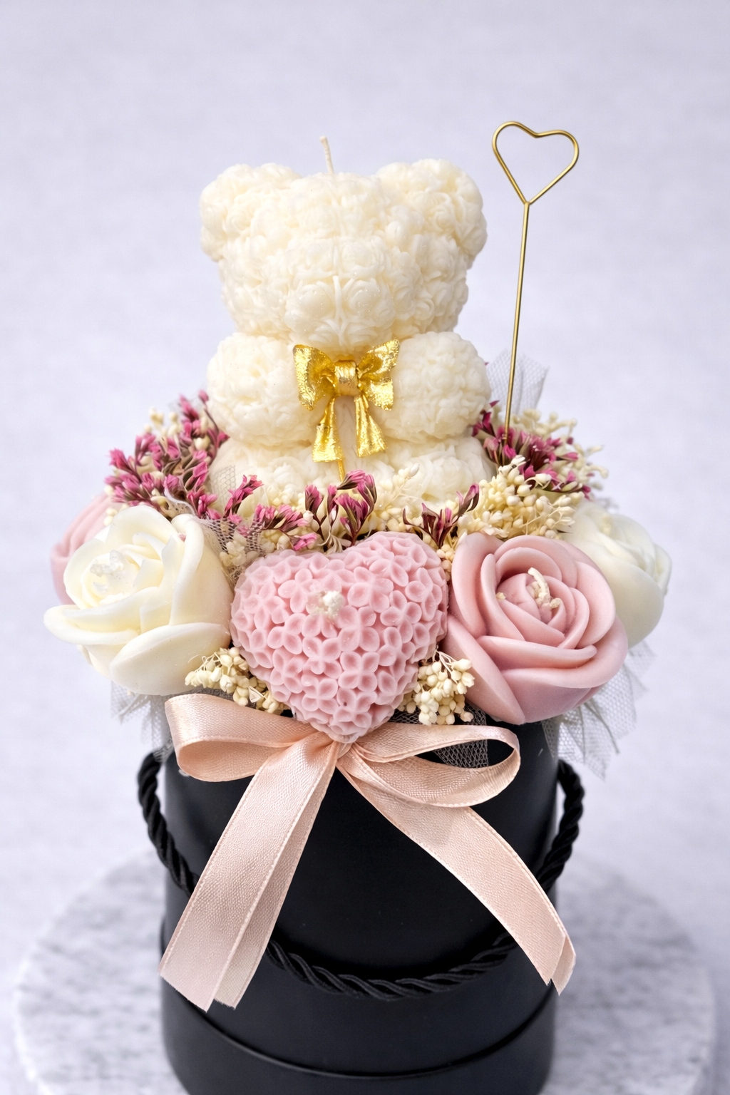 Dárek k Valentýnu Den žen Narozeniny Jmeniny Kytice ze svíček