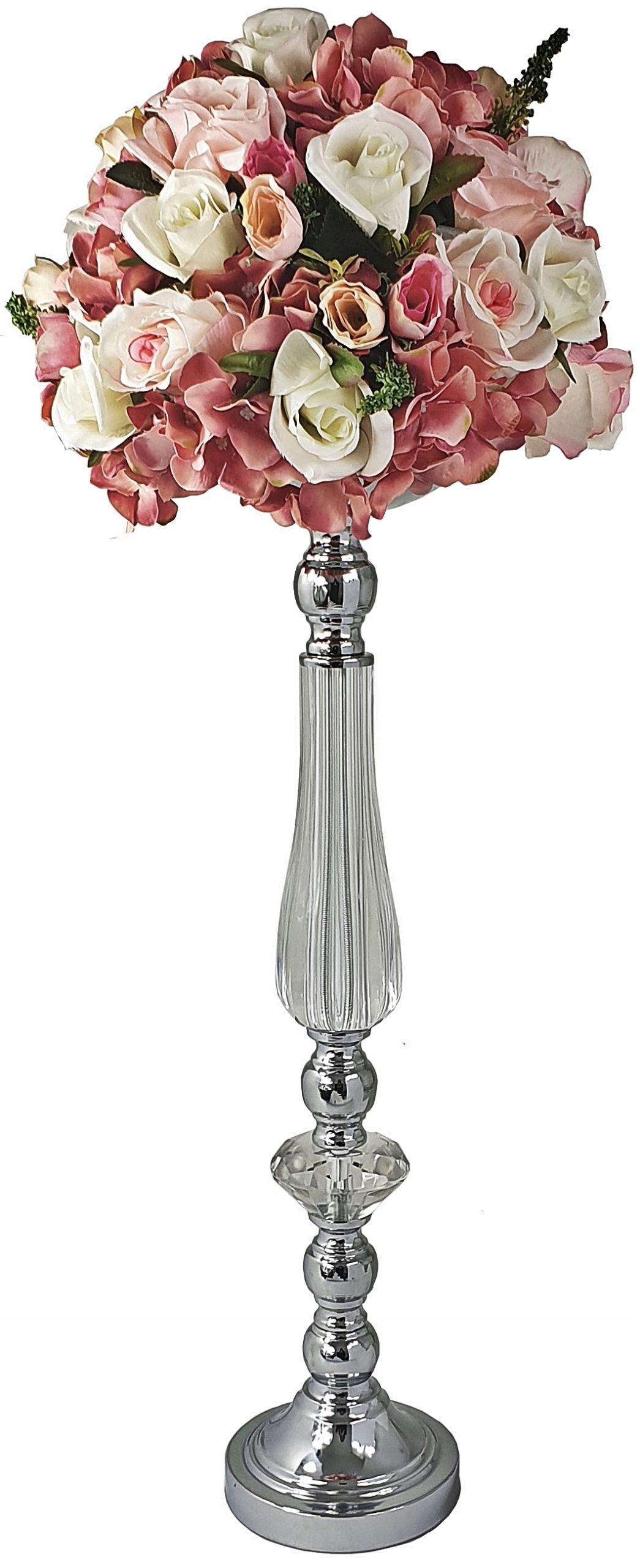 POSTUMENT KWIETNIK STOJAK NA KWIATY 49 cm SREBRO Marka Madex