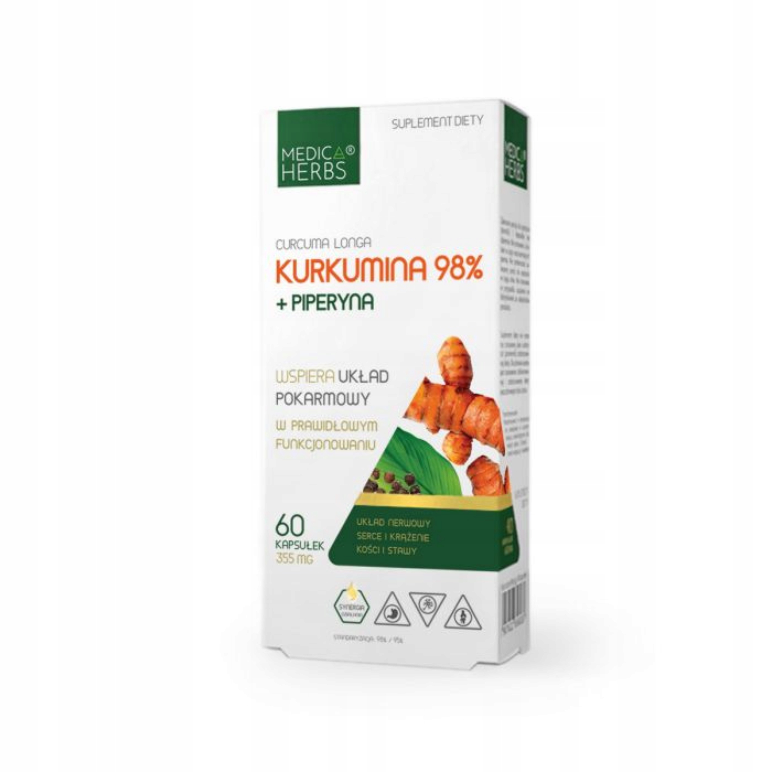 MEDICA HERBS KURKUMA + PIPERYNA 605mg 60 kapsułek