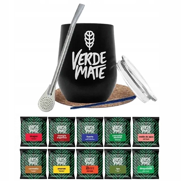 Sada vzorků Yerba Mate Matero Termální TermoLid a bombilla 10x50g