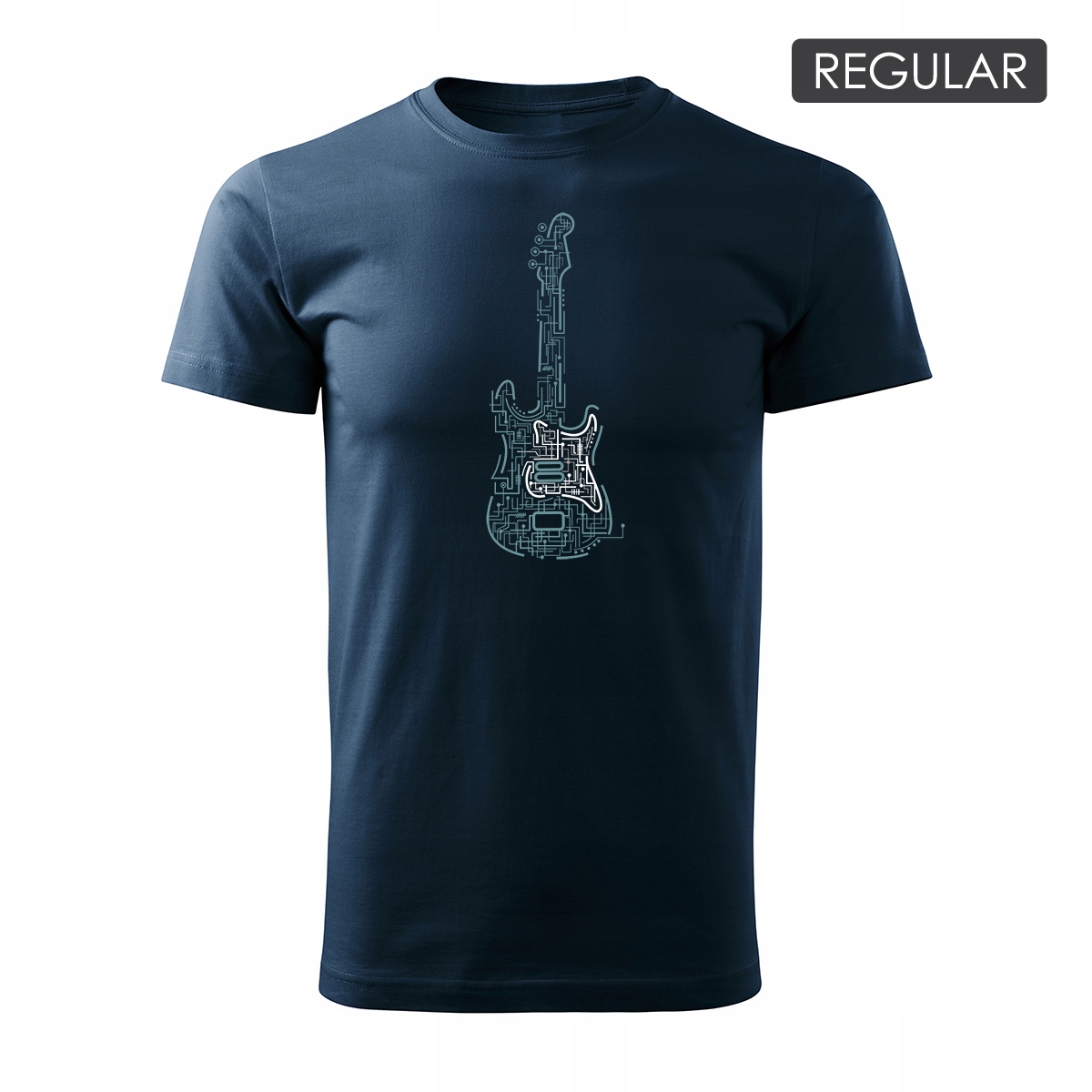 

Koszulka rock z gitarą elektryczną gitara rockowa
