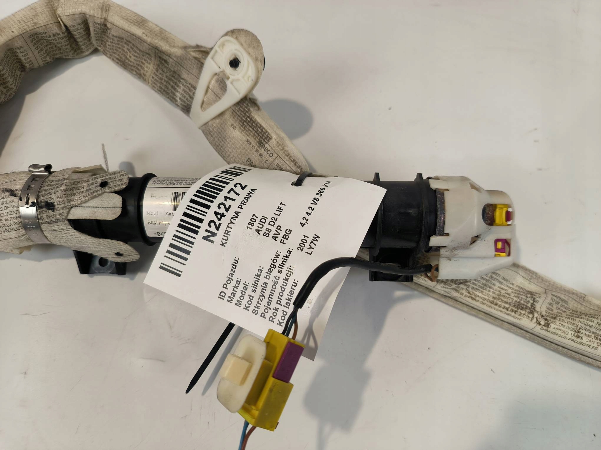 Dachvorhang Airbag rechts 4D0880742A AUDI S8 D2 LIFT