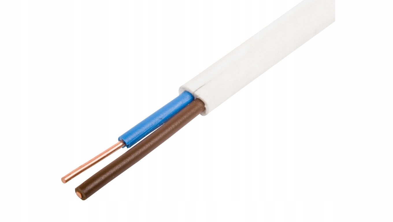 Przewód YDYp 2x1,5 mm² kabel instalacyjny Nkt 50m drut 450/750V