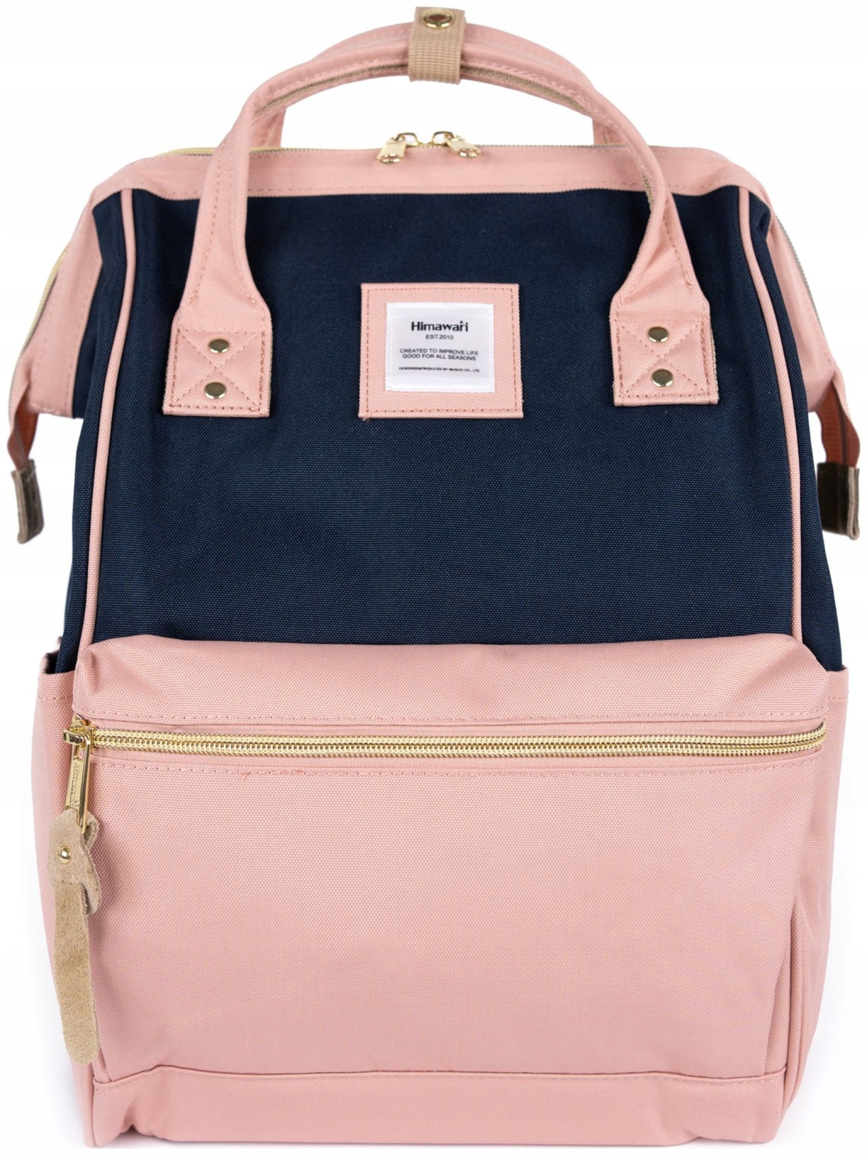 Batoh na notebook Himawari Dual M organizér pro práci přes Usb, světle růžový