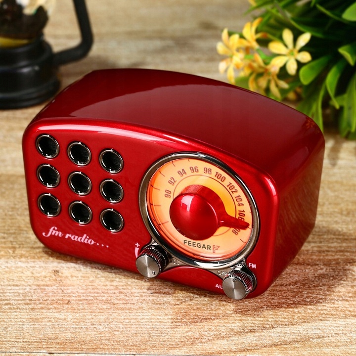 Feegar RETRO Radio FM kuchenne Bluetooth Vintage Waga produktu z opakowaniem jednostkowym 0.35 kg