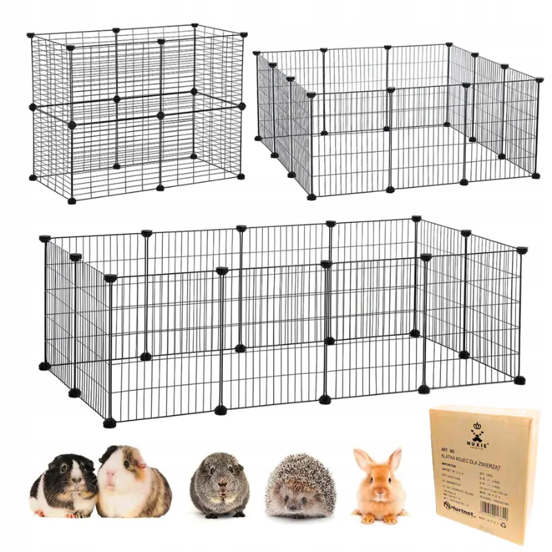 Kojec Klatka Składana Wybieg Dla Królików Kota Psa Szczeniąt 143x73x46CM