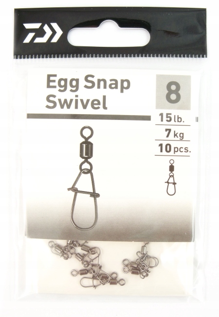 Krętlik z agrafką Daiwa Egg Snap Swiwel Roz 4 (10szt.) 14905-704