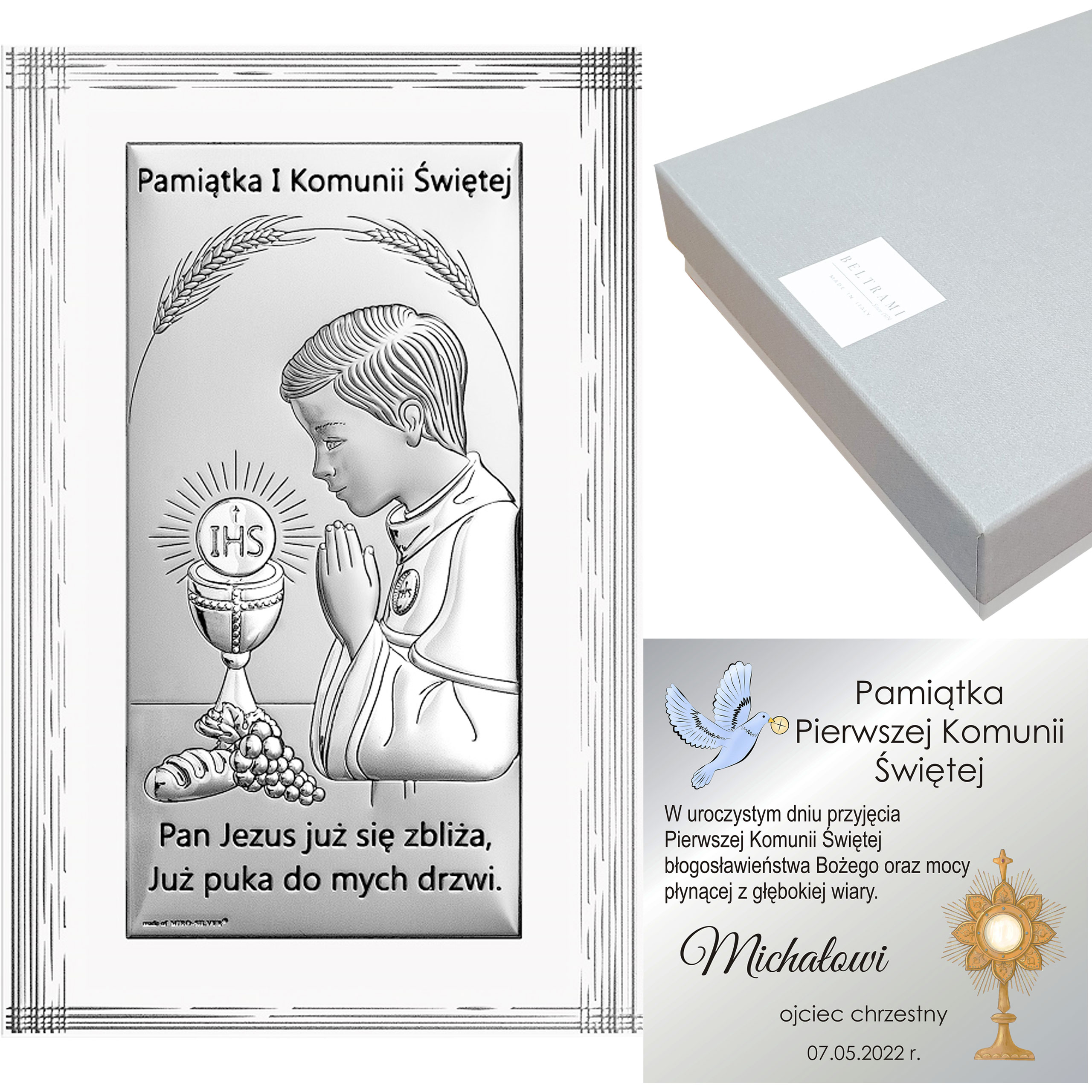 PAMIĄTKA I PIERWSZEJ KOMUNII ŚWIĘTEJ NA PREZENT