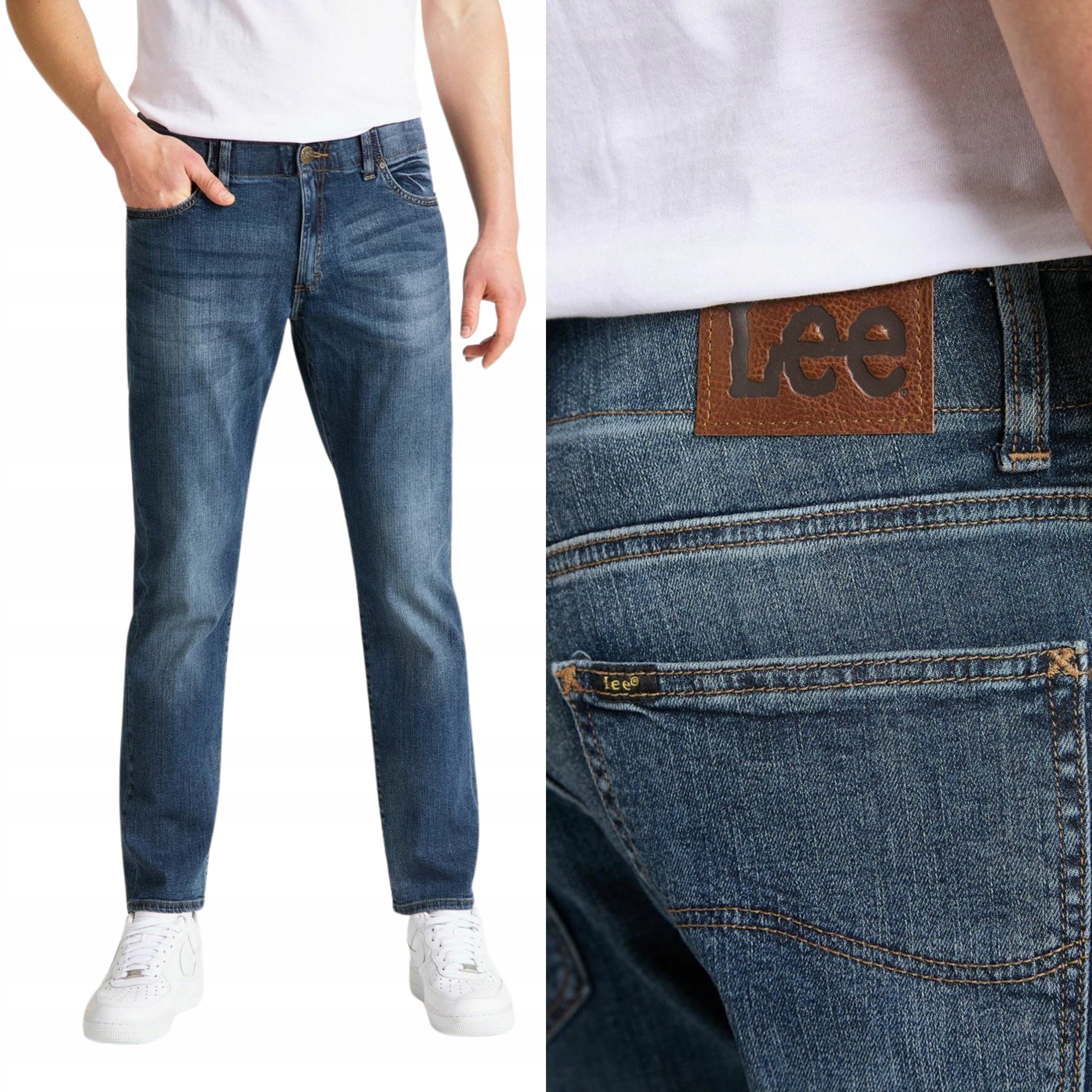 Lee spodnie Slim regular Blue jeans Straight Fit XM W30 L32