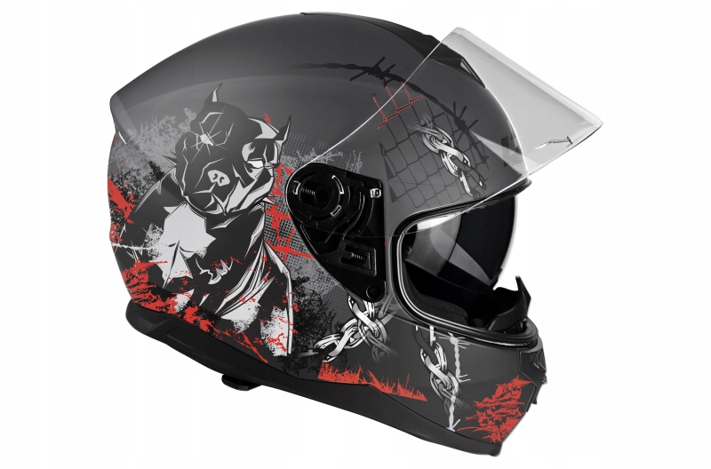 Motocyklová prilba Lazer Vertigo Evo Pitbull (kol. Šedá Biela) XL