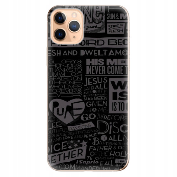 Silikonowe etui iSaprio Text 01 dla iPhone 11 Pro Max