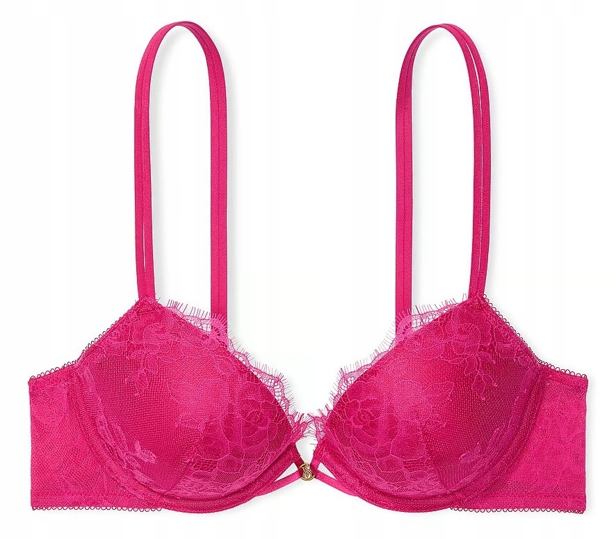 Krajková podprsenka Victoria's Secret push-up růžová 75C (34C)