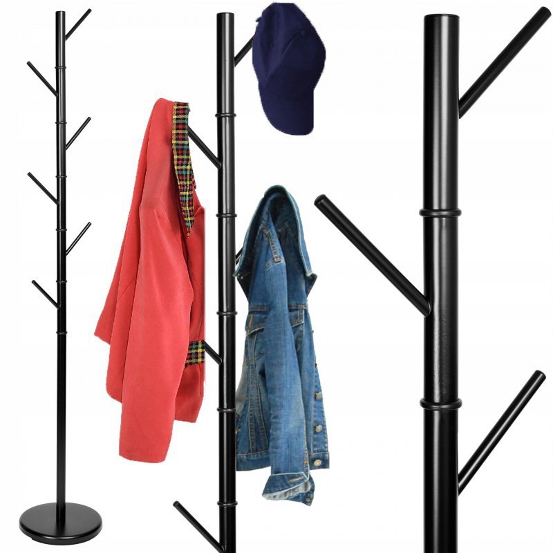 Wieszak stojący Niko czarny do biura i domu