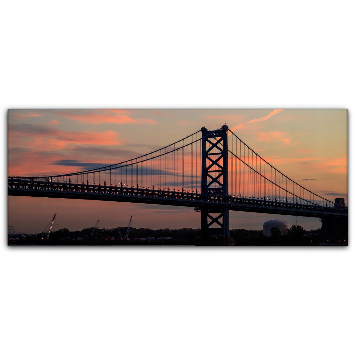 

Canvas na ramie ścienny 125x50 Most Zachód Słońca