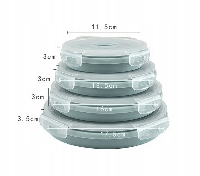 Zestaw pojemników na żywność Pojemnik silikonowy Lunch Box 4 różne