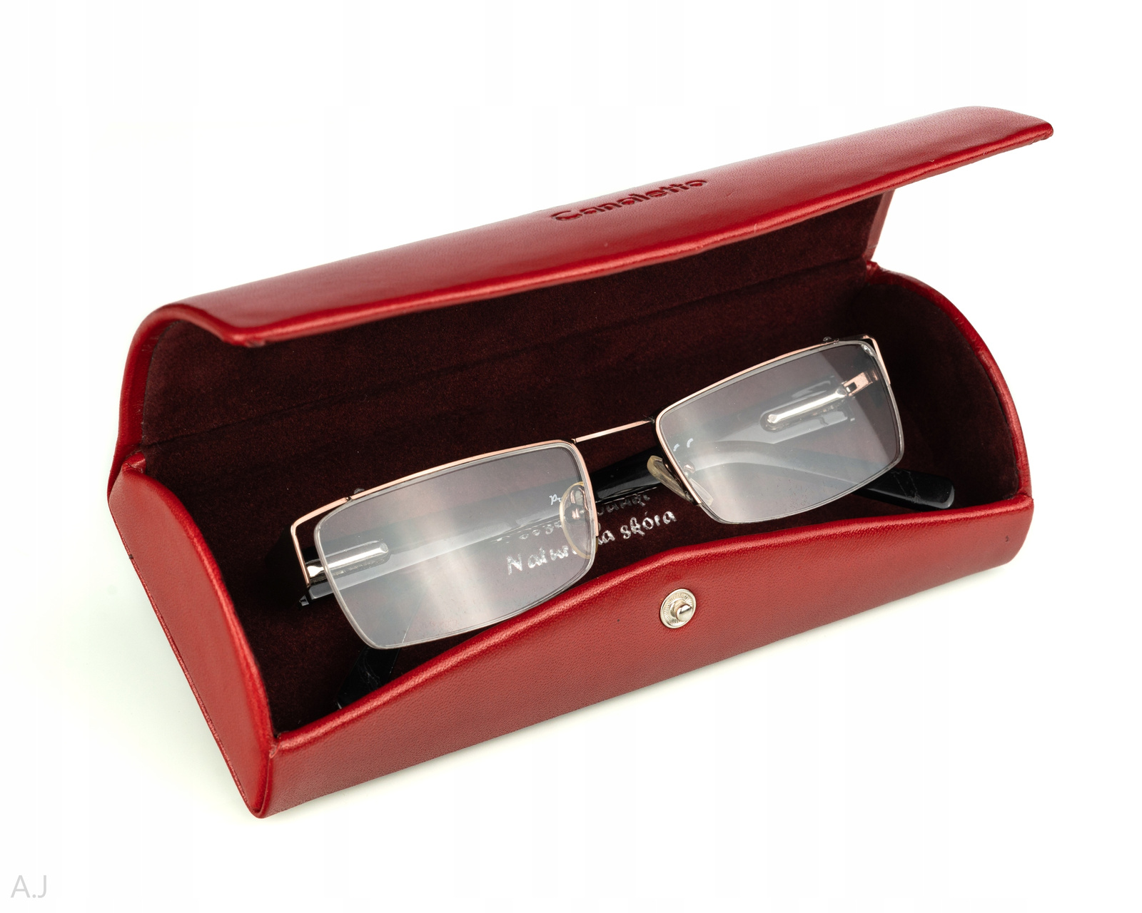 Pouzdro na brýle tvrdé pevné kožené z pravé kůže pouzdro odolné