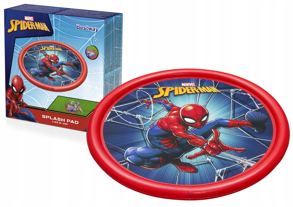 Dmuchany Brodzik Mata Z Fontanną Spiderman 165 CM Bestway