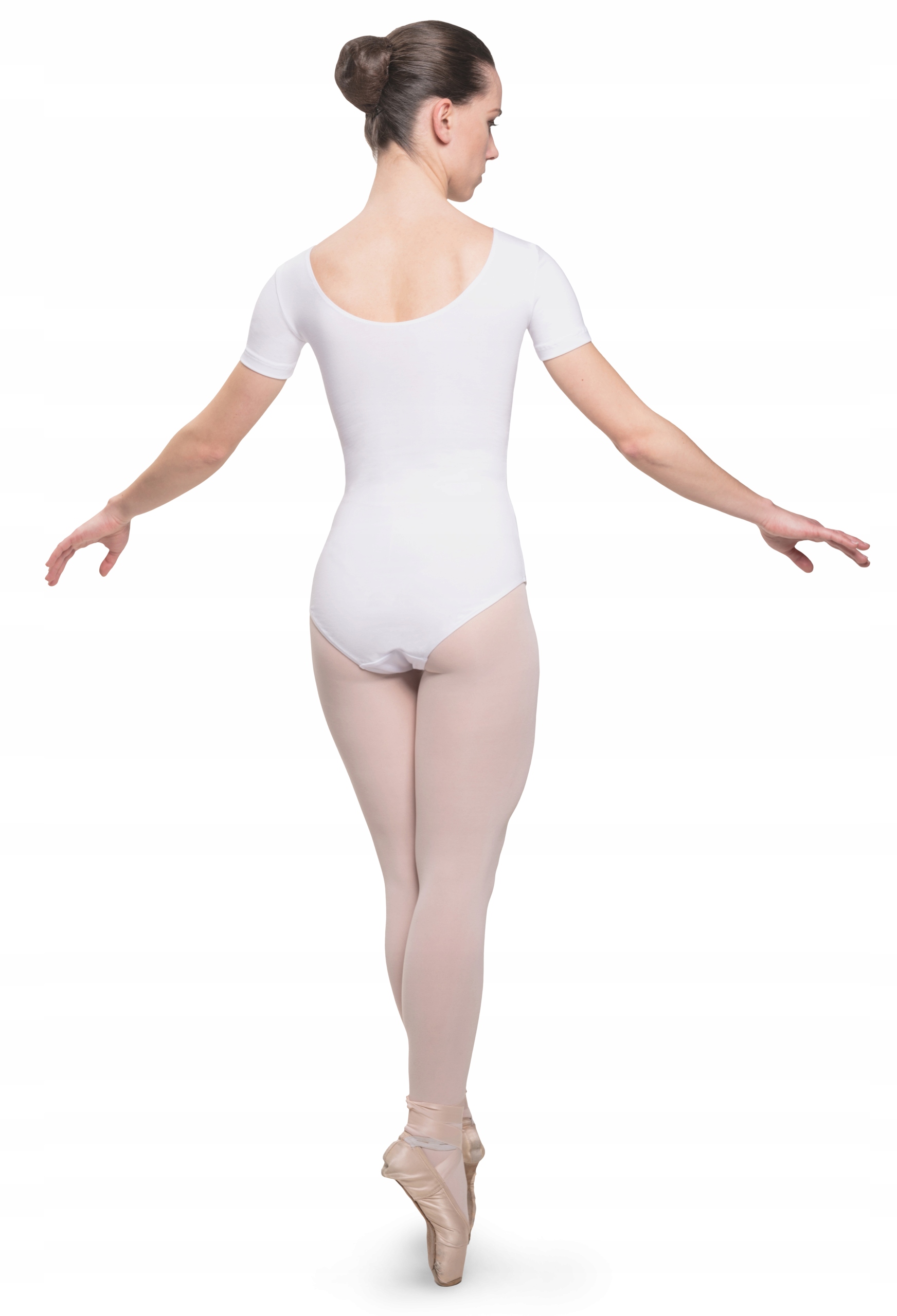 DAMSKIE BODY BALET STRÓJ GIMNASTYCZNY BIAŁY L Model Berta