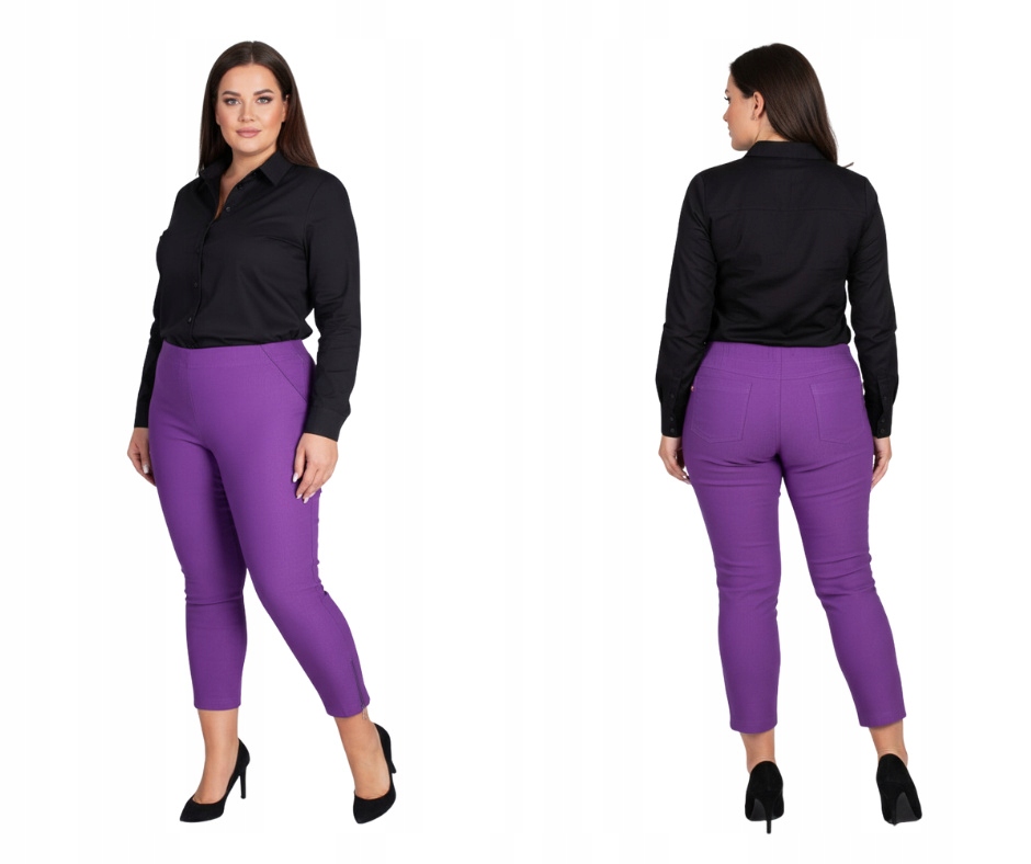 Kalhoty s zipy Cevlar švestková barva, velikost 44