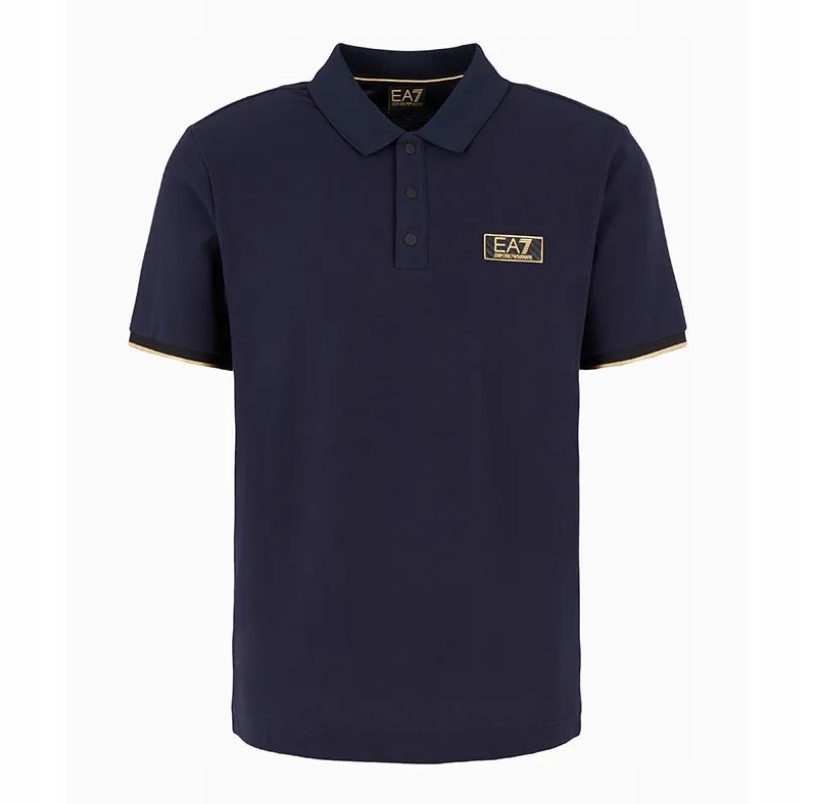 Emporio Armani EA7 Polo Pánské Tričko Tričko Námořnická Modrá vel. M