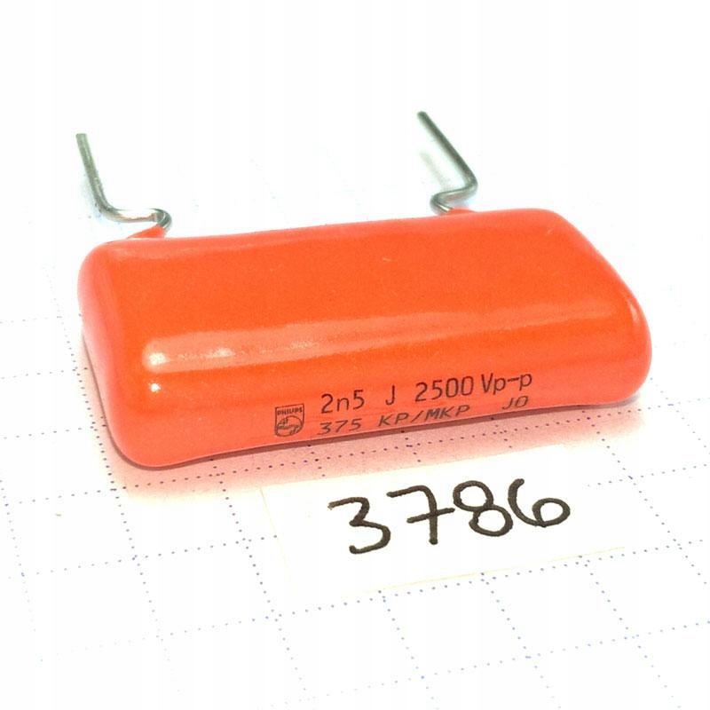2× Kondensator foliowy Philips 2.5nF 2500V R22.5 5% MKP375 x2szt