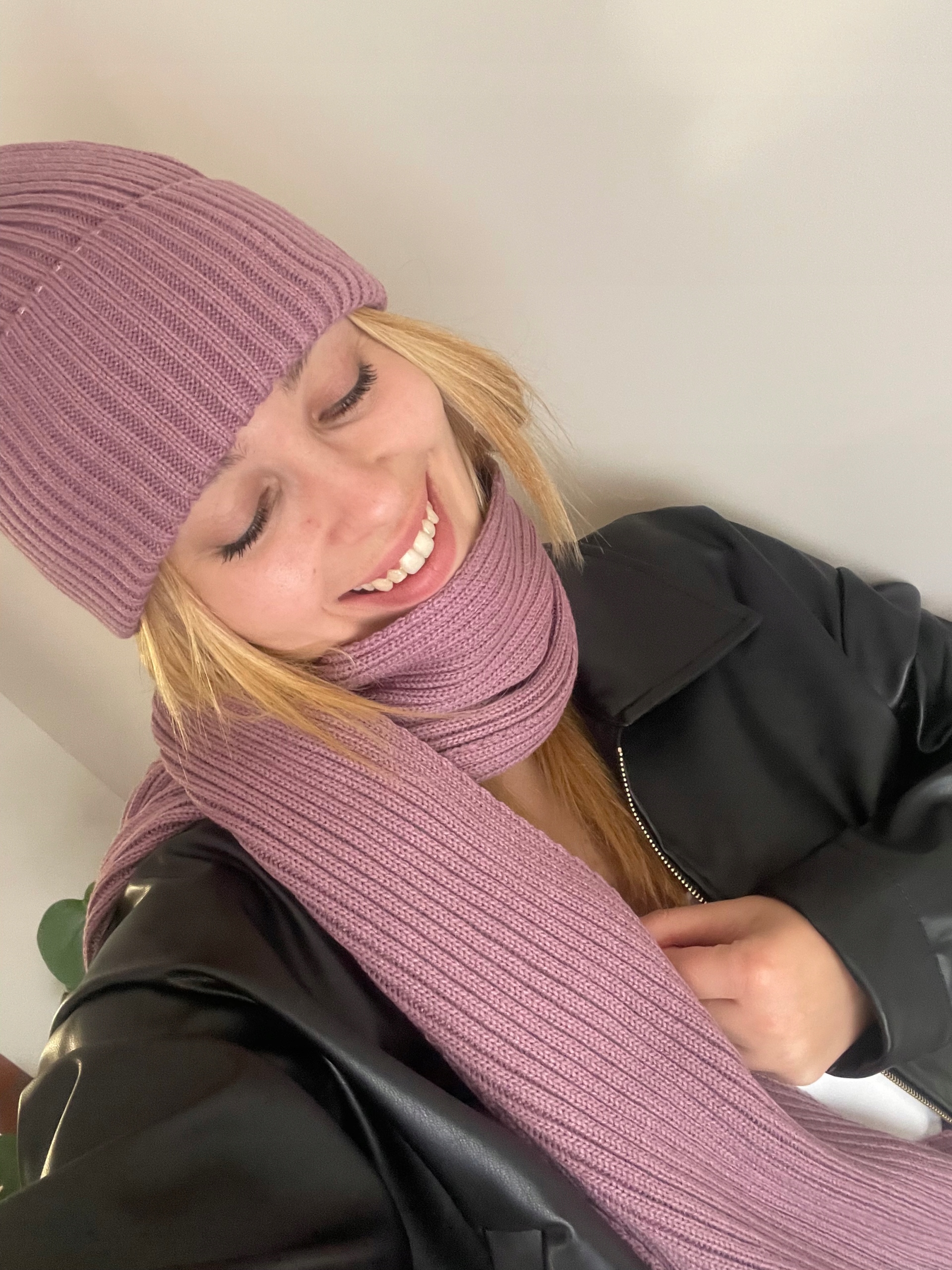 Komplet Čepice Šála Bocca Špinavá Růžová