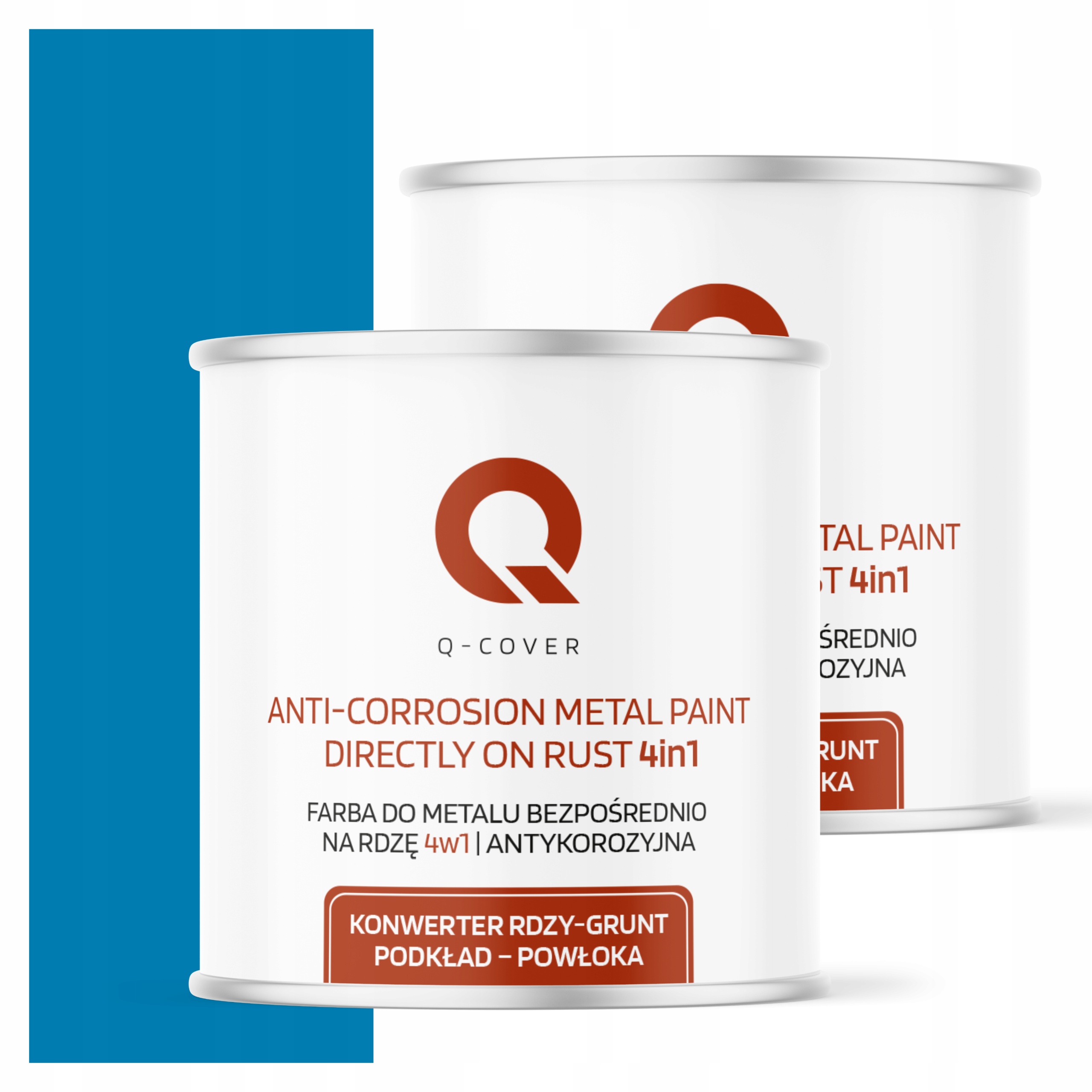 Farba Priamo na hrdzu Kov Aluminium Oceľ 2,5L 4v1 Polomatná Modrá