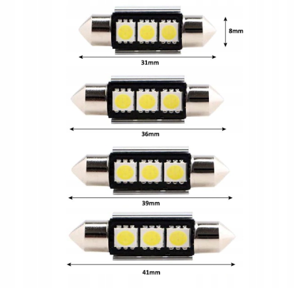 Żarówki C5W/C10W/C3W 36mm Led C5W Rurka CAN Rodzaj LED