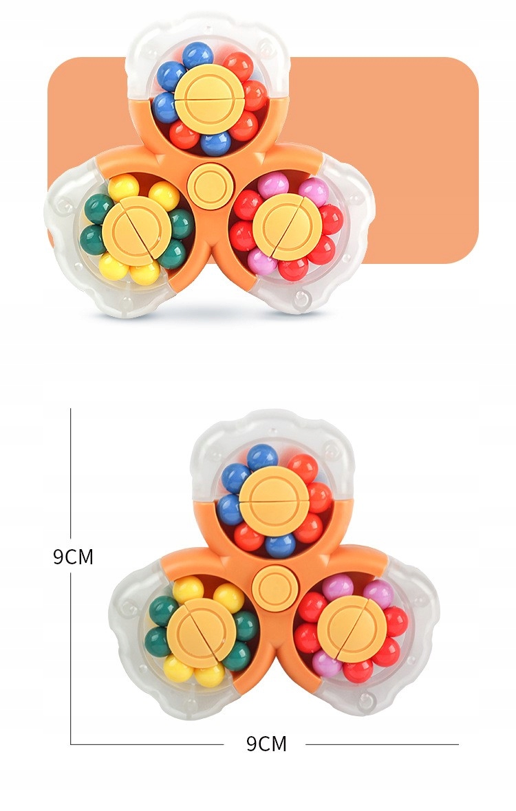 ZABAWKA ANTYSTRESOWA KOSTKA FIDGET SPINNER 2w1 Materiał plastik