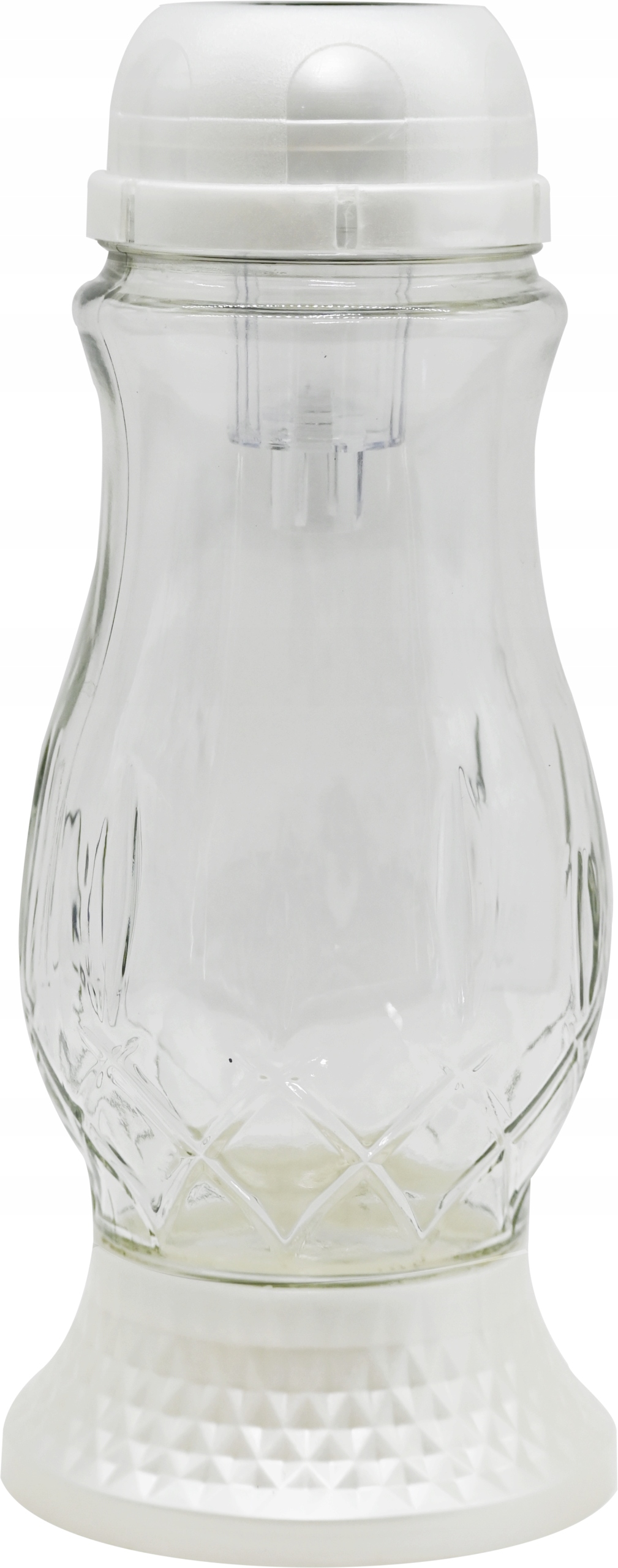 Wysoki Znicz Solarny LED 25 cm – ZNICZE EKO | Wodoodporny | Perłowy