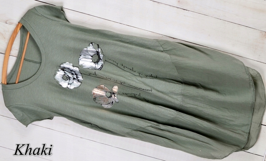 SUKIENKA tunika DRESOWA TUBA OVERSIZE MAKI 203 Wzór dominujący print (nadruk)