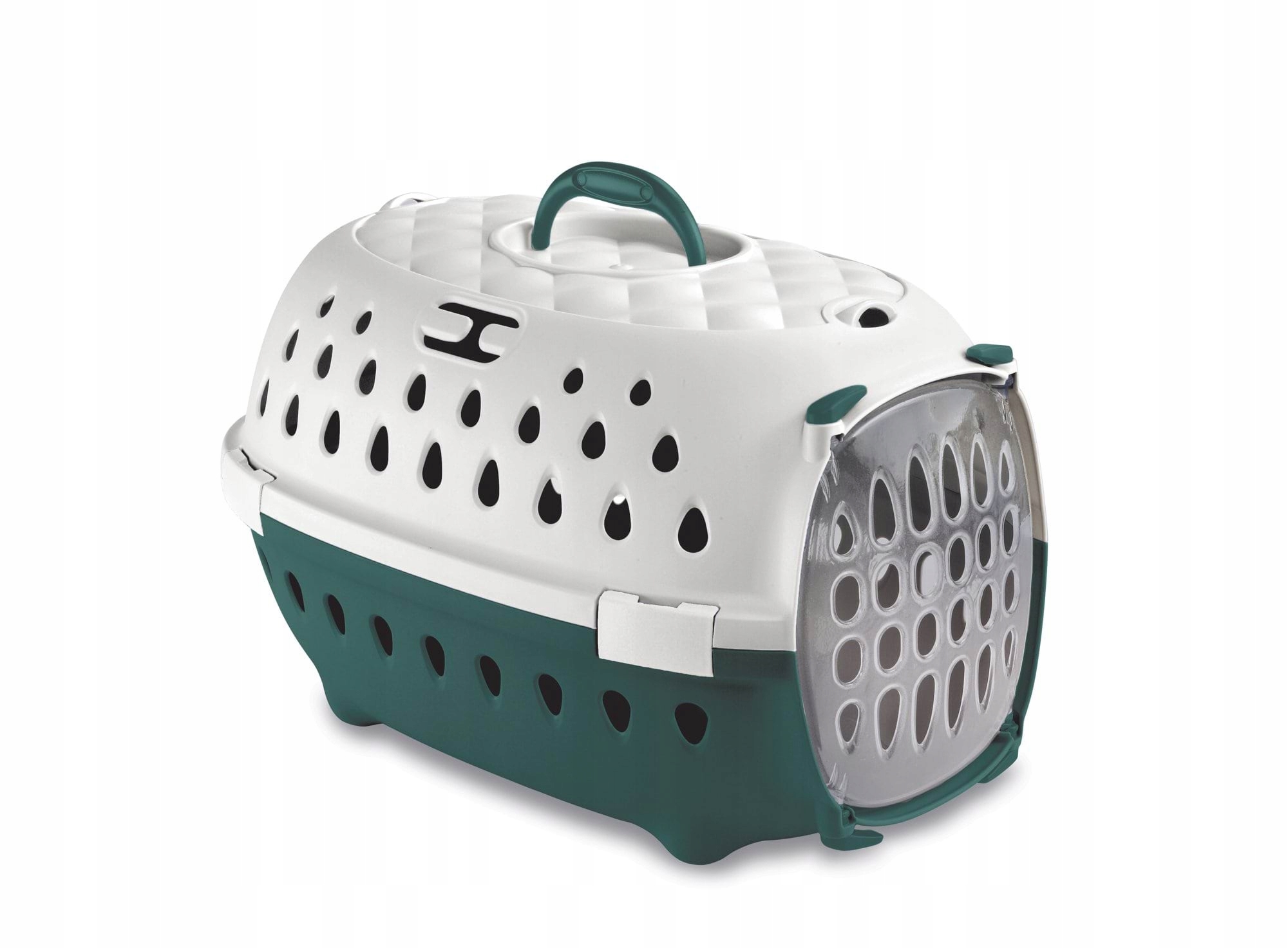 Levně Přepravka Travel Chic, bílo-zelená, 50 cm x 34,5 x 32 cm, Stefanplast
