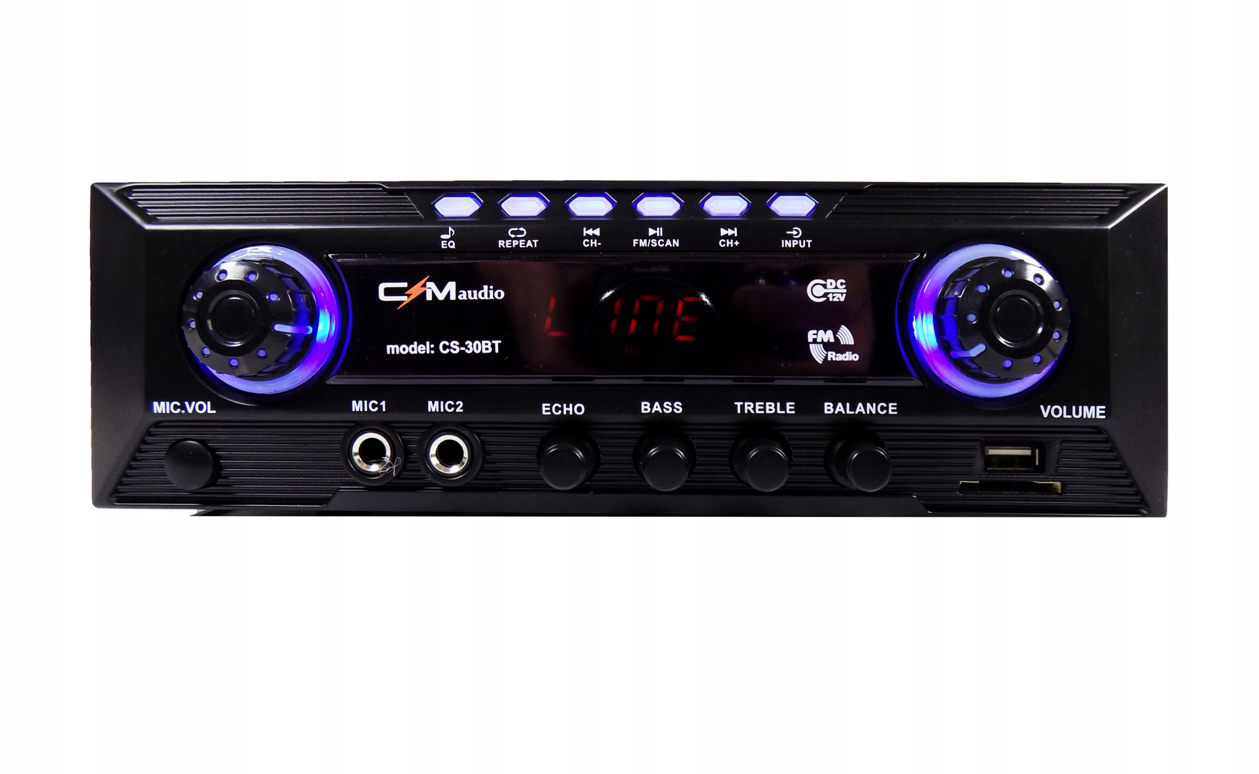 KOLUMNY ESTRADOWE 800W WZMACNIACZ BLUETOOTH USB FM System dźwięku 2.0