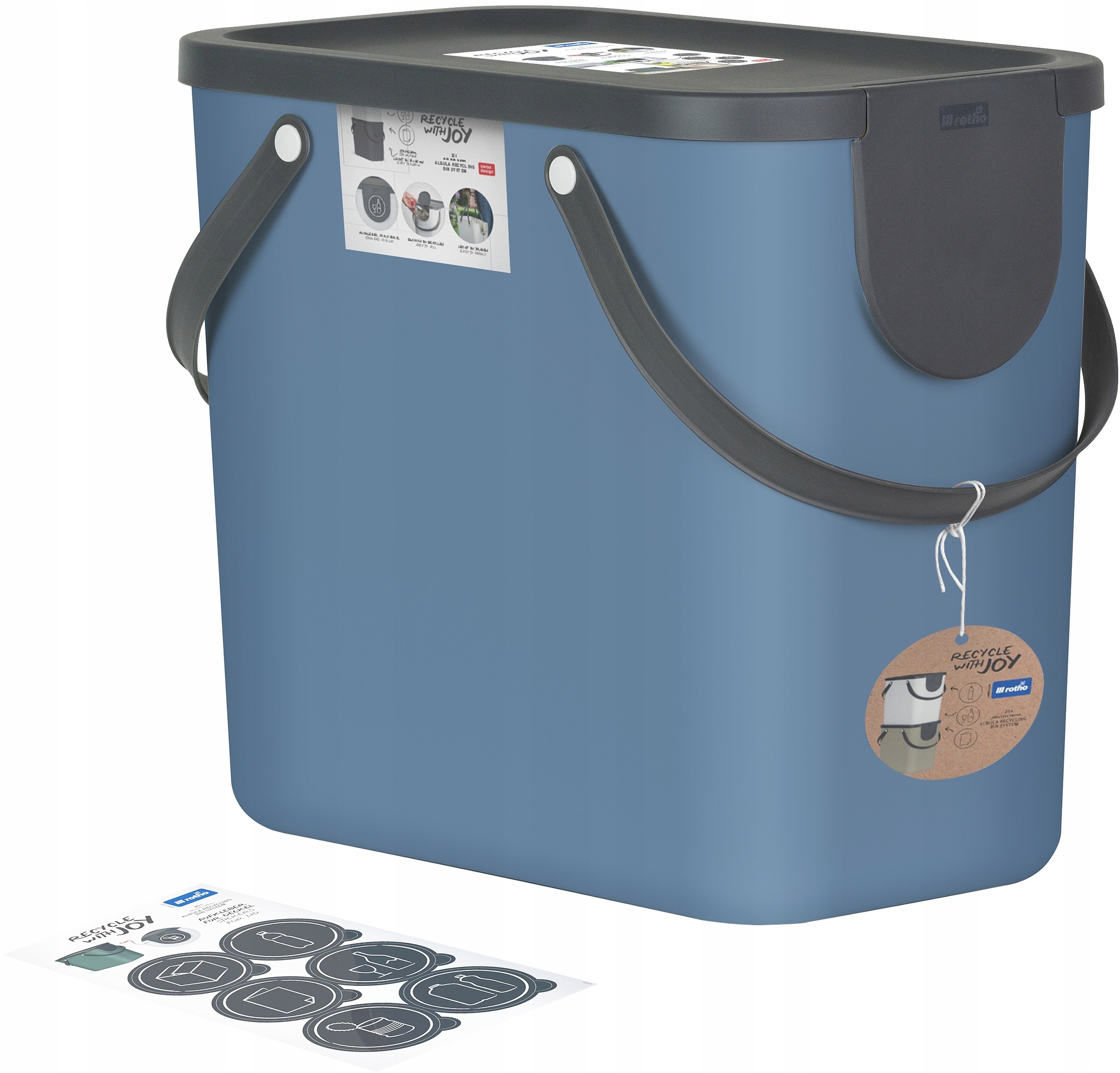 Kosz na śmieci odpadki do segregacji Rotho 25 l Marka Rotho